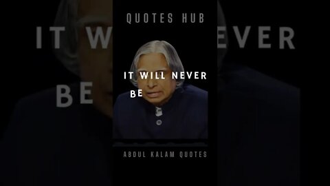 One of the Most Inspiring Quotes from APJ Abdul Kalam || #quotes || #shorts