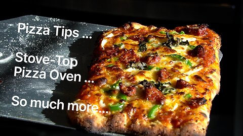 Pizza made Good, using a StoveTop Oven.