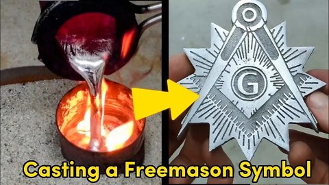 Casting a Free Mason Symbol - FreeMason - Aluminum Casting - A Flawless Cast (Heinrichs Casting)