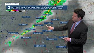 Strong cold front Monday evening