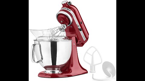 KitchenAid KSM150PSER Artisan Tilt-Head Stand Mixer with Pouring Shield, 5-Quart, Empire Red