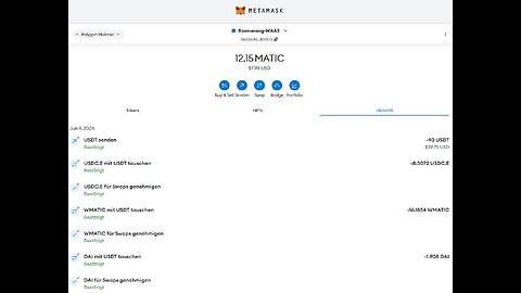 MetaMask Swappen Senden