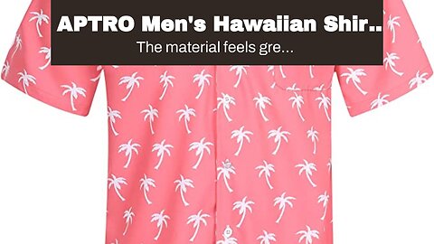 APTRO Men's Hawaiian Shirt 4 Way Stretch Casual Button Down Summer Beach Shirts