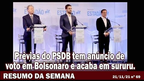 Prévias do PSDB têm voto em Bolsonaro e acaba em sururu - Resumo da Semana nº 69 - 21/11/21