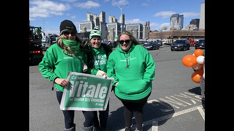 Pre-gaming with BAGPIPES at the Paddy's Day Parade in Boston!