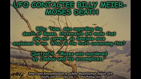 Billy Meier UFO Contact Reports - Moses