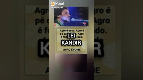 Agro é osso, pé de galinha, feijão quebrado e farelo de arroz AGRO É FOME! AGRO É LEI KANDIR!