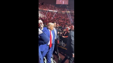 Our President Donald J Trump makes his entrance at a UFC event in Las Vegas