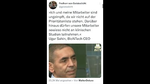 Biontech Ugur - Drecksplörre - Ugur nimmt nicht an Studien teil !