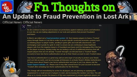 My F'n Thoughts on Update to Fraud Prevention in Lost Ark!