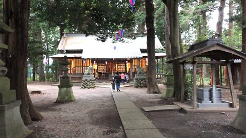 Visiting a temple during festival time in Japan