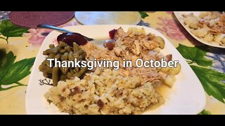 Thanksgiving in October #thanksgiving #turkey #cranberries