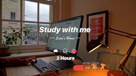 2-Hour Study with Me in a cloudy day | Pomodoro, Lofi | Day 4