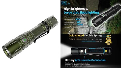 Cyansky P25 V2 rechargeable 3600 lumen flashlight !