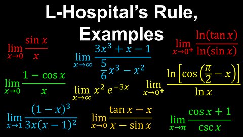 L'Hopital's Rule - Calculus