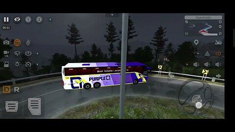 bus simulation Indonesia / tour trip / travel in night / volvo bus / super fast