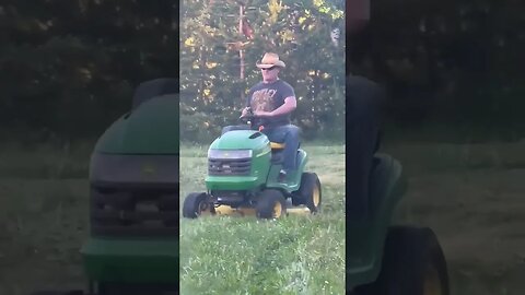 #johndeere #mowing #mowinggrass #racecar #diy #hownotto