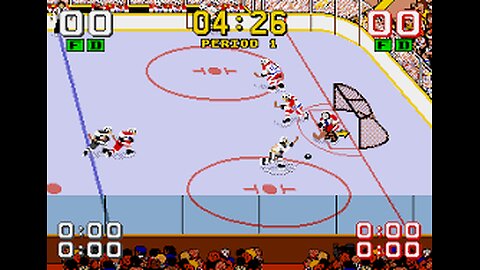 Vancouver vs L.A.- Mario Lemieux Hockey Sega Genesis