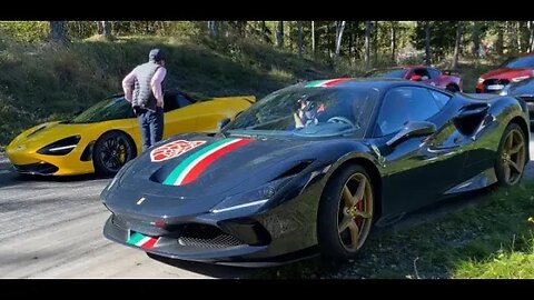 Ferrari F8 Tributo vs McLaren 720S Spider triple rollrace [4k 60p]