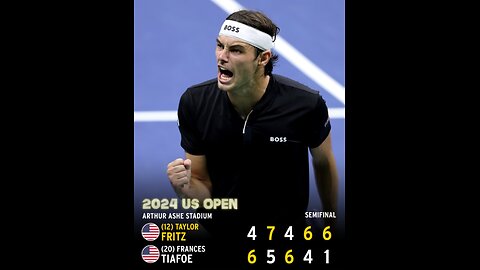 Taylor Fritz defeats Frances Tiafoe, to play for US Open title #usopen2024 #final