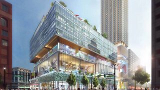 2 large cranes to arrive at Hudson's site; will allow vertical construction of tower to begin