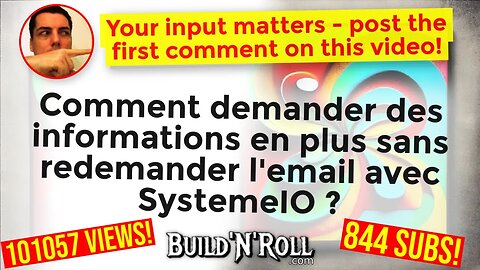 Comment demander des informations en plus sans redemander l'email avec SystemeIO ?