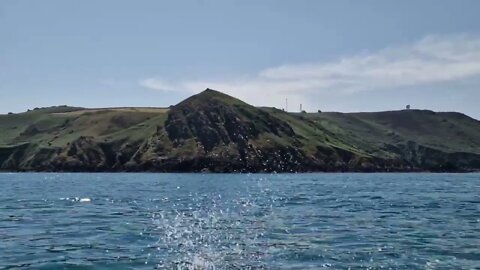 The entire North Coast of Jersey Channel Islands from a rib & brief dolphin stop.