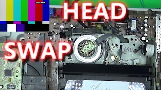 VHS Video head swap just for funsies - Shorter Edit