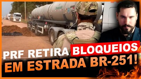 PRF retira bloqueios em estrada