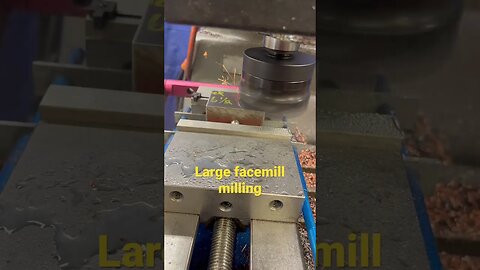 Using one of my large facemills #cnc #machinist #machining #machineshop #shop