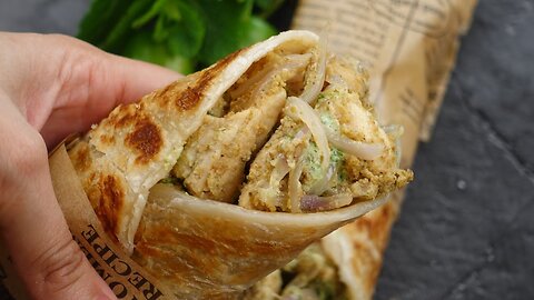 Afghani Chicken Paratha Roll,Chicken Paratha Roll By Recipes Of The World