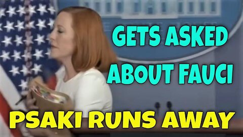 JEN PSAKI RUNS AWAY as she gets asked about Fauci and "Gain of Function Funding