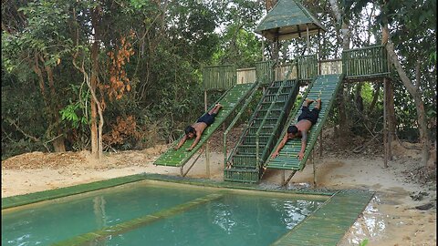 [ Full Video ] Building Water Slide To Luxury Swimming Pool Step by Step