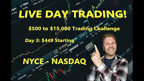 LIVE DAY TRADING | S&P 500, NASDAQ, NYSE | $500 Small Account Challenge Day 3 ($459) |