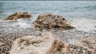 Beach on a rainy day