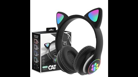 Cat ear headphones wireless