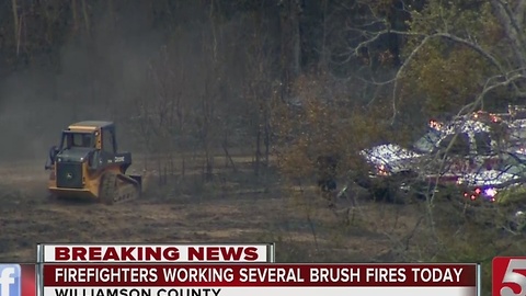 Crews Battle Multiple Brush Fires In Middle Tennessee