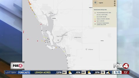 High levels of red tide present in Southwest Florida