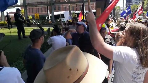 Outside Police Station - Melbourne Freedom Protest - Sat 22 January 2022