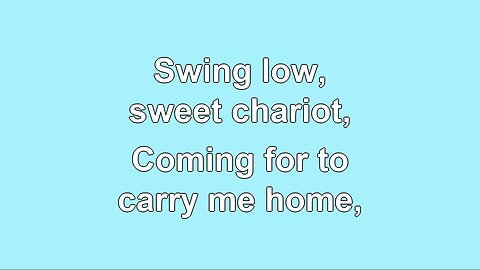 Swing Low Sweet Chariot V1