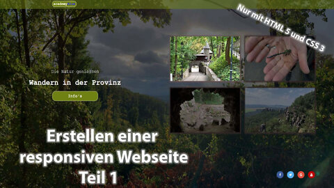 Erstellen einer responsiven Webseite - Thema Wandern - Teil 1