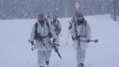 UK and Estonian troops conduct winter training in freezing conditions