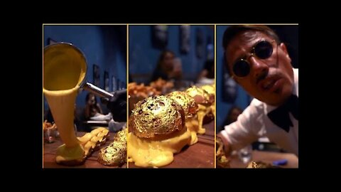 SALTBAE Gold Burger King steakhouse 🍔 🔥