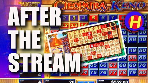 Cleopatra and Caveman KENO! Almost a Jackpot After The Stream! #KENONATION