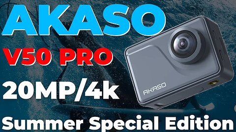 AKASO V50 Pro Native 4K 20MP WIFI Action Camera | Image Stabilization Touch Screen 100ft Waterproof