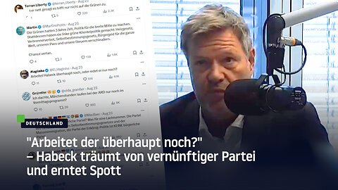 "Arbeitet der überhaupt noch?" – Habeck träumt von vernünftiger Partei und erntet Spott