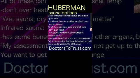 Andrew Huberman. Sauna options