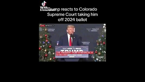 Donald Trump responds to Colorado taking him off the ballot