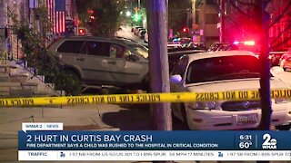 Bad crash in Curtis Bay sends two people to hospital including 5-month-old child