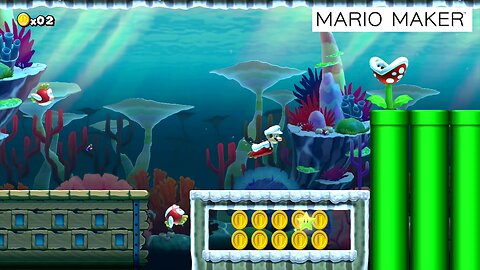 Super Mario Maker Wii U “Water the Chances?”